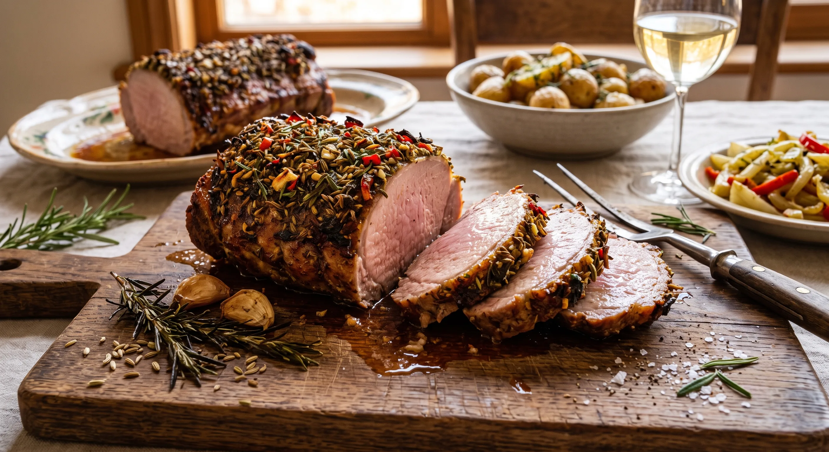 Fennel and Rosemary Crusted Pork Loin